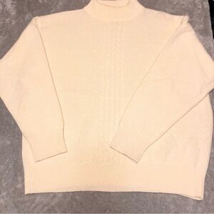 VTG Kobe Classic Luxury Angora Rabbit Hair Lambswool Cream Sweater 42 L